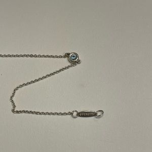 Tiffany & Co. Colors by the Yard 7” bracelet with aquamarine stone